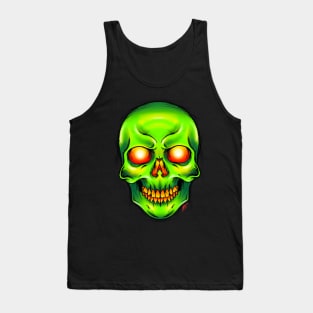 Green skull Tank Top